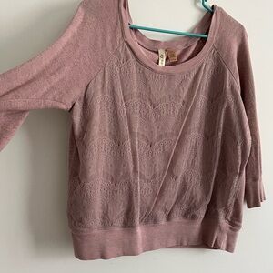 Eyelash Couture Mauve Off-the-Shoulder Sweater